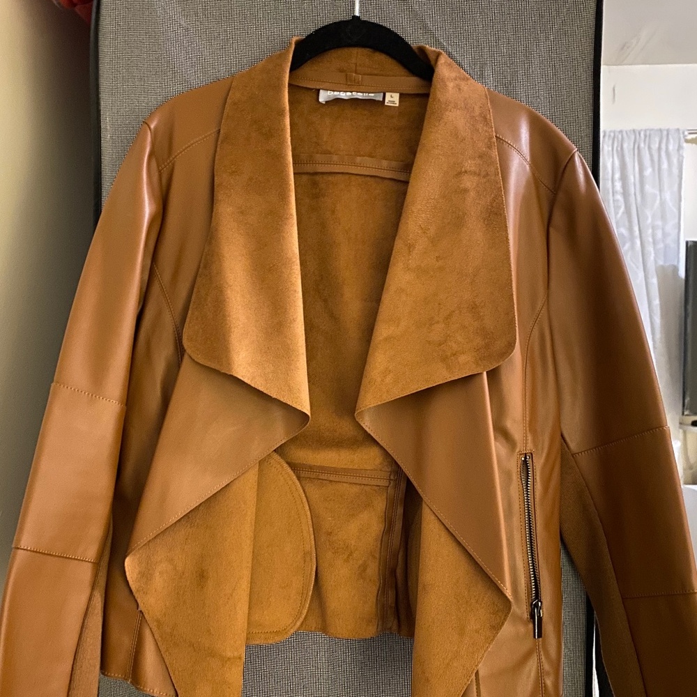 Faux Suede Leather Jacket